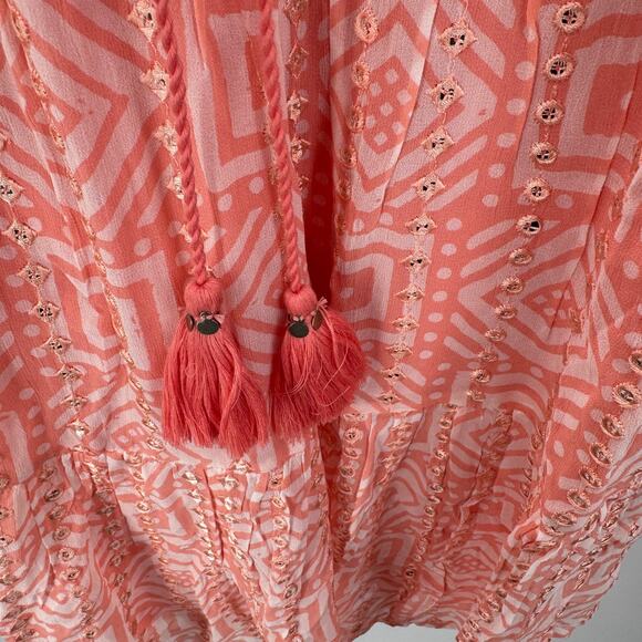 Oliphant Dress Flirty Long Balloon Sleeve Short‎ Bali Pink Women's Size XS NWT - Picture 7 of 9